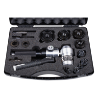 02052 ALFRA ruční hydraulický prostřihovací nástroj úhlový, kufr s razníky Pg7-Pg48 STANDARD