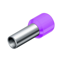 Dutinka izolovaná, průřez 0,25mm2 / 8mm / ID 2,0mm UL, CSA a DIN46228 bezhalogenová fialová (100ks)