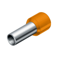 Dutinka izolovaná, průřez 0,50mm2 / 10mm / ID 2,9mm UL, CSA a DIN46228 bezhalogenová oranžová GLW