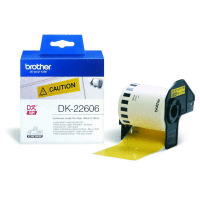 Štítky BROTHER kontinuální role žlutá rozměr 62mm x 15,24m pro tiskárny QL