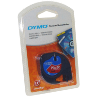 59424 DYMO páska LETRA TAG samolepicí plastová šíře 12mm, návin 4m, barva červená S0721580