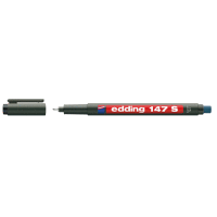 Permanentní pero s kulatým hrotem 0,3mm s integrovanou gumou / barva černá