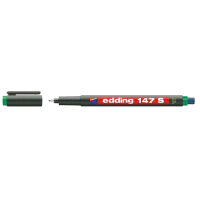 Permanentní pero s kulatým hrotem 0,3mm s integrovanou gumou / barva zelená