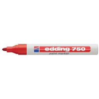 Permanentní pero - lakový popisovač s kulatým hrotem 2-4mm / barva červená, tuš bez toluenu