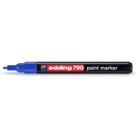 Permanentní pero - lakový popisovač s kulatým hrotem 2-4mm / barva modrá, tuš bez toluenu