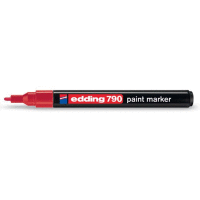 Permanentní pero - lakový popisovač s kulatým hrotem 2-4mm / barva rudá, tuš bez toluenu