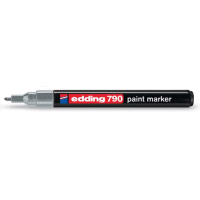 Permanentní pero - lakový popisovač s kulatým hrotem 2-4mm / barva stříbrná, tuš bez toluenu