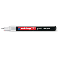 Permanentní pero - lakový popisovač s kulatým hrotem 0,8mm / barva bílá, tuš bez toluenu