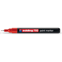 Permanentní pero - lakový popisovač s kulatým hrotem 0,8mm / barva rudá, tuš bez toluenu