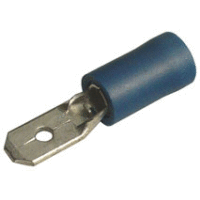 Kolík plochý poloizolovaný, průřez 1,5-2,5mm2 / 4,8x0,5mm PVC (BF-M405)