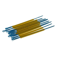 Kolíčky s návlečkami PA 1 s potiskem "0"-"9", barva žlutá (10x25ks)