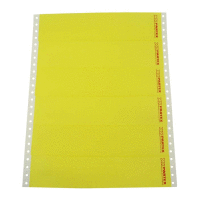 Arch s etiketami bílá / žlutá, rozměr 21,0x4,7mm / 594 etiket na A4