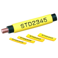 Označovací profil oválný žlutý pro průměr vodiče 1,3-3,0mm, materiál ZEREX bezhalogenový (cívka)