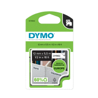 16959 DYMO samolepicí páska D1 permanentní polyesterová šíře 12mm, černá na bílé, návin 3,5m