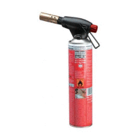 Plynový hořák s piezo zapalováním, se závitem 7/16" na propan-butan s lahví plynu PB 340-7/16 340g