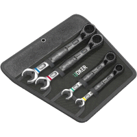 Sada 4ks vidlicových / očkových ráčnových přepínatelných klíčů Wera Joker Switch 10-19mm