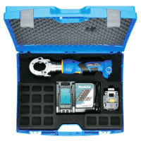 Elektrohydraulické lisovací kleště KLAUKE do 300mm2 bez čelistí vč. kufru, nabíječky a akku 18V/1,Ah