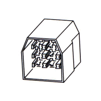Kryt kolíku jedenáctipólový PA pro ploché mosazné kolíky s jazýčkem 6,3x0,8mm, stálost do +180°C