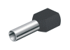 Dutinka dvojitá, průřez 2x1,5mm2 / délka 18mm, dle UL, CSA a DIN46228 bezhalogenová černá