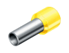 Dutinka izolovaná, průřez 1,0mm2 / 8mm / ID 3,0mm UL, CSA a DIN46228 bezhalogenová žlutá (10x100ks)