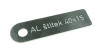 Identifikační štítek hliníkový, rozměr 40x15 / celkový rozměr 55x15mm / síla 1mm / otvor 6mm