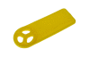 Identifikační kartička (štítek) plastová žlutá, rozměr 30x15mm / celkový rozměr 55x20mm / síla 2-3mm