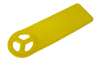 Identifikační kartička (štítek) plastová žlutá, rozměr 50x20mm / celkový rozměr 80x25mm / síla 2-3mm