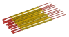 Kolíčky s návlečkami PA 02 s potiskem "0"-"9", barva žlutá (10x25ks)