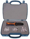 Servisní kufřík s lisovacími kleštěmi a sadou RJ konektorů
