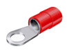 Oko izolované, průřez 0,5-1,5mm2 / M4 / šíře 8mm, izolace PVC, dle DIN 46237 (RF-M4)