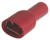 Objímka plochá celoizolovaná, průřez 0,5-1,5mm2 / 6,3x0,8mm izolace PVC, norma UL (RF-F608P)