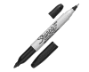 Permanentní pero s oboustranně kulatým hrotem 0,5mm a 0,9mm / barva černá (po 12ks)