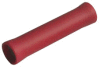 Lisovací spojka CU izolovaná sériová, průřez 10mm2, délka 36mm, izolace PVC červená