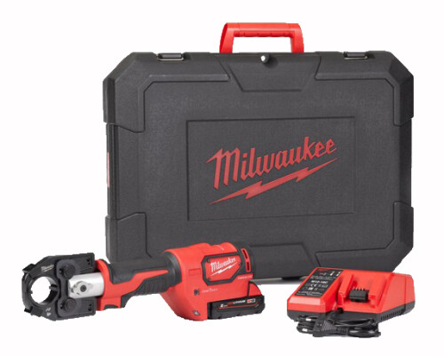 Elektrohydraulické lisovací kleště do 300mm2, síla 53kN, kufr, nabíječka, 1x akku 18V/2Ah